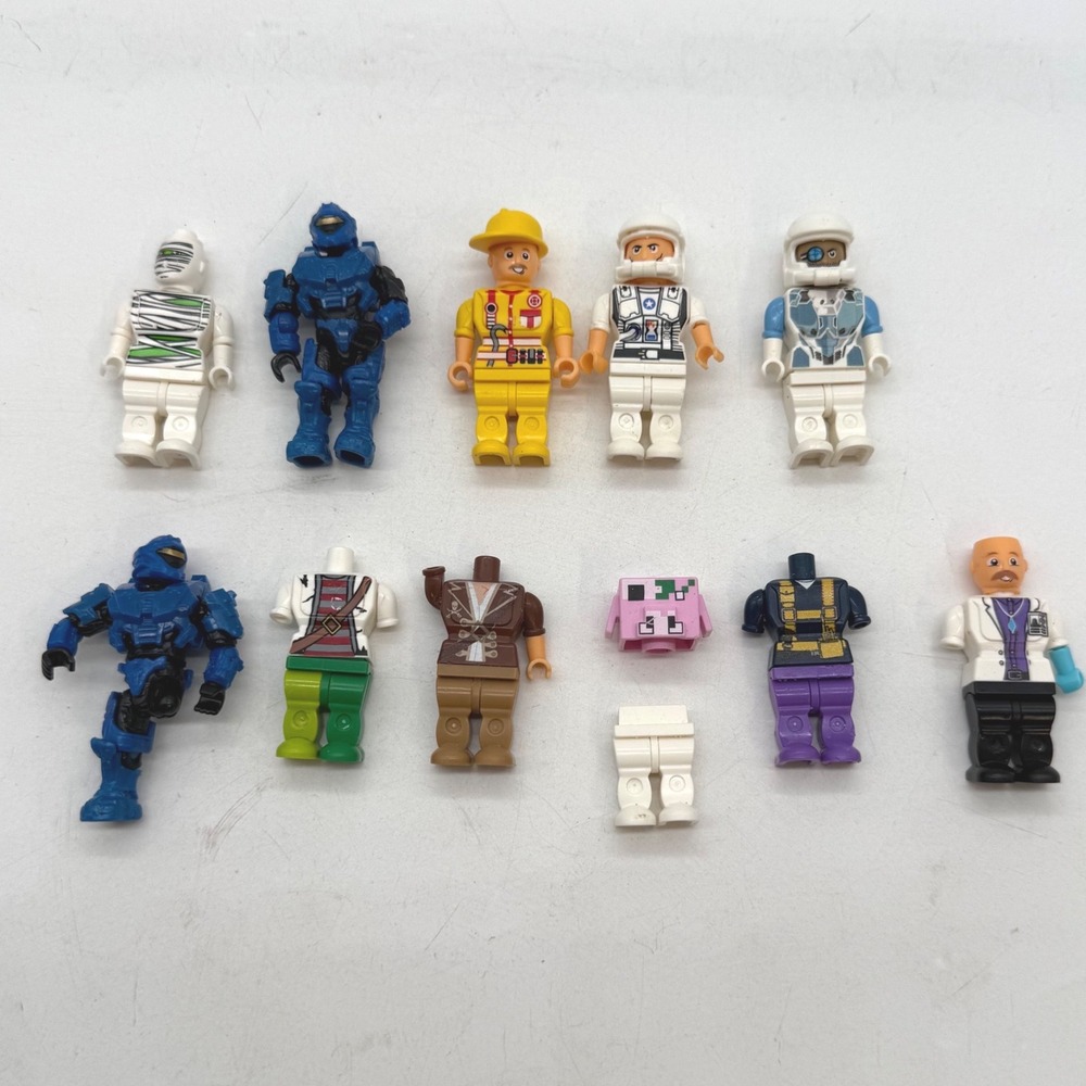 Mixed Minifigure Lot Halo Mega Bloks Minecraft Space‎ Firefighter  mini figs